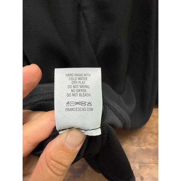 Women's Miami Black Dress Off The Shoulder Sleeves Lace Detail & Chiffon Large - Picture 6 of 11